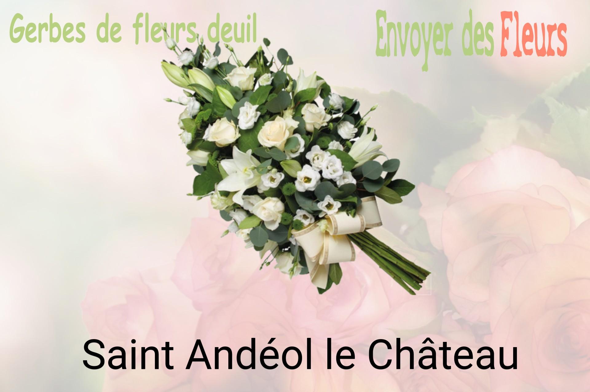 Gerbe de fleurs de deuil livrée à Saint-Andéol-le-Château